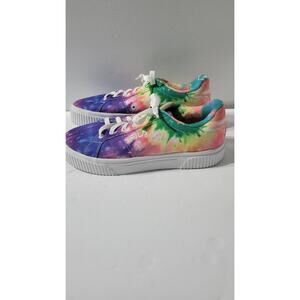 Fila Sandblast Low Rainbow Tie Dye Platform Sneakers Shoes Womens Size 10